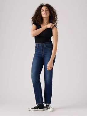 Levi’s 724 High Rise Straight Women's Jeans; Chelsea Carbon Glow; Dark Wash; 27